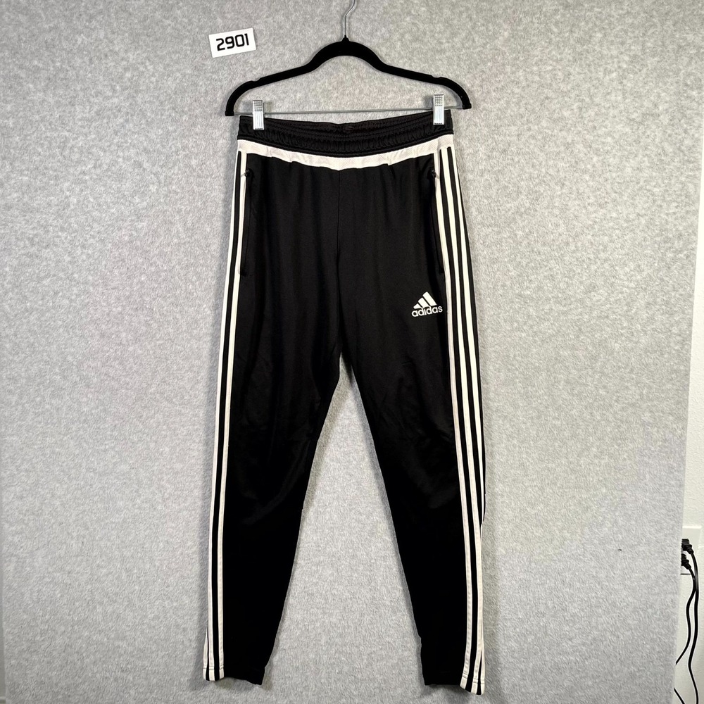 Adidas Climacool Track Pants Womens Small Black White 3 Stripes Tricot Logo